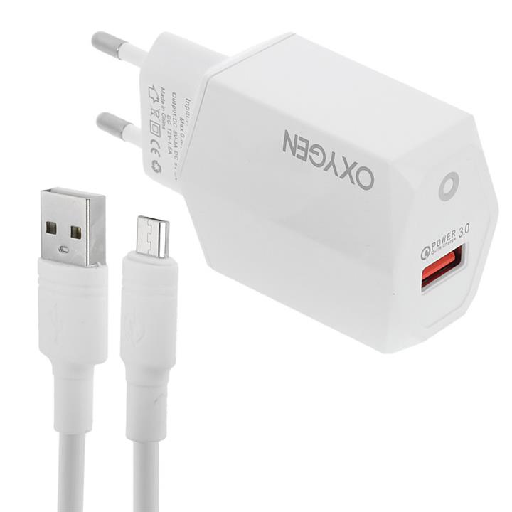 شارژر دیواری اکسیژن مدل CH3 به همراه کابل MicroUSB